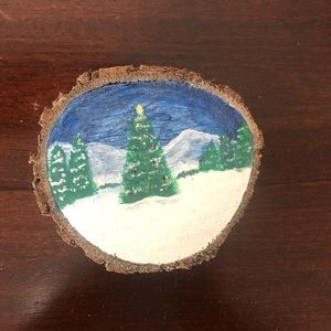 Hand Painted Real Wood Coaster/Sign